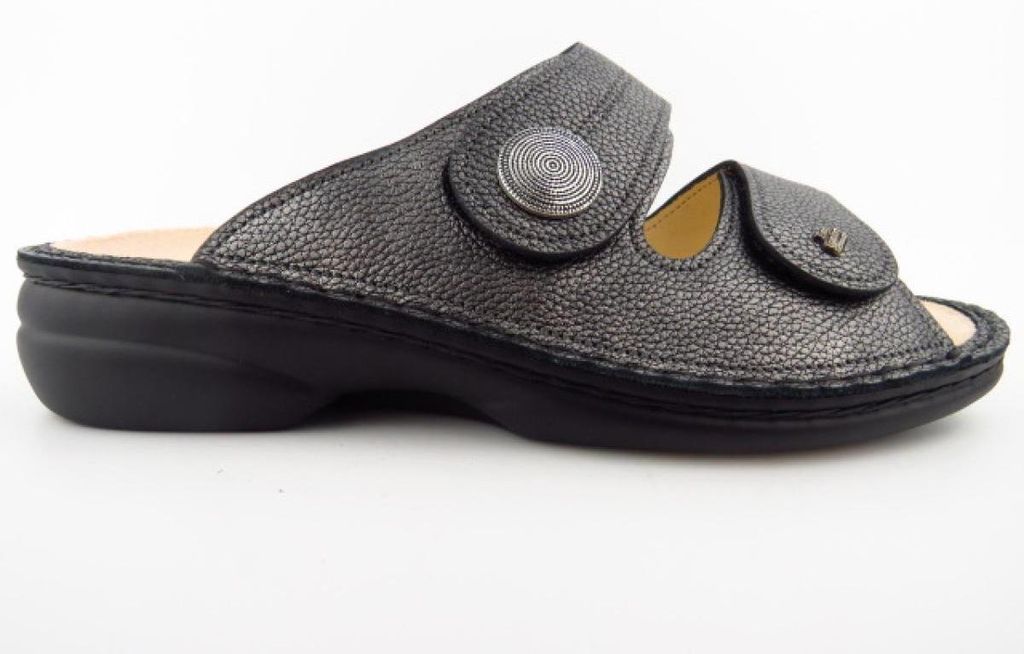 Finn Comfort Sansibar Natural carbon Pantolette Metallic : Produktbild 