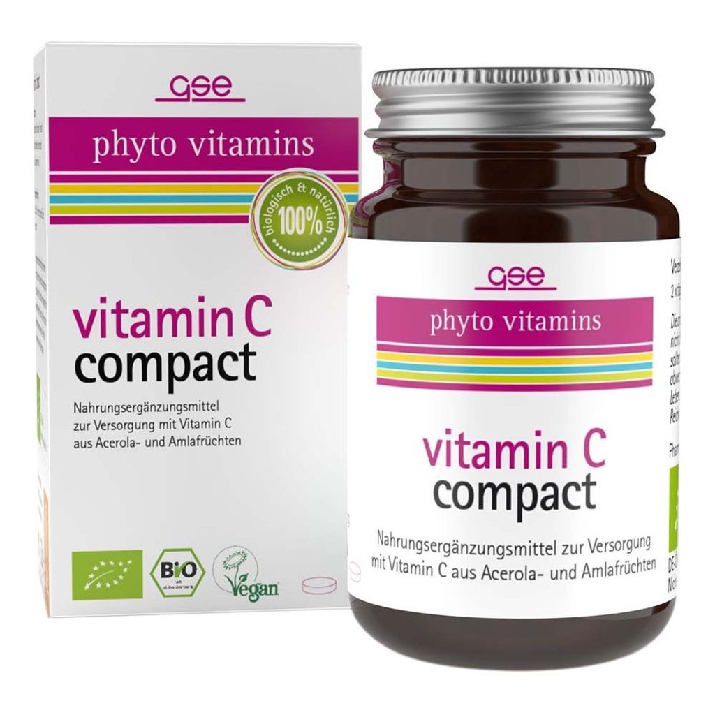 GSE Vitamin C Compact (Bio), 60 Tabl. à 500 mg, 30g