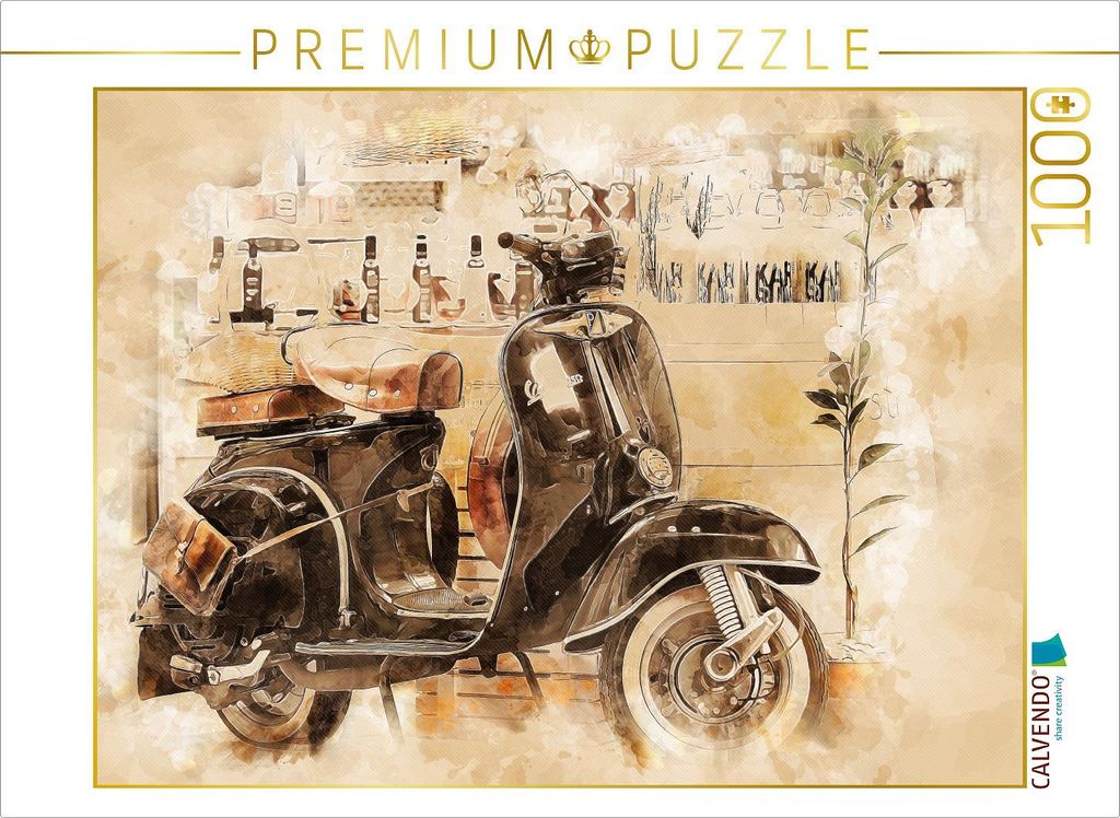 CALVENDO Puzzle Vespa Mototrroller | 1000 Teile Lege-Größe Produktbild 