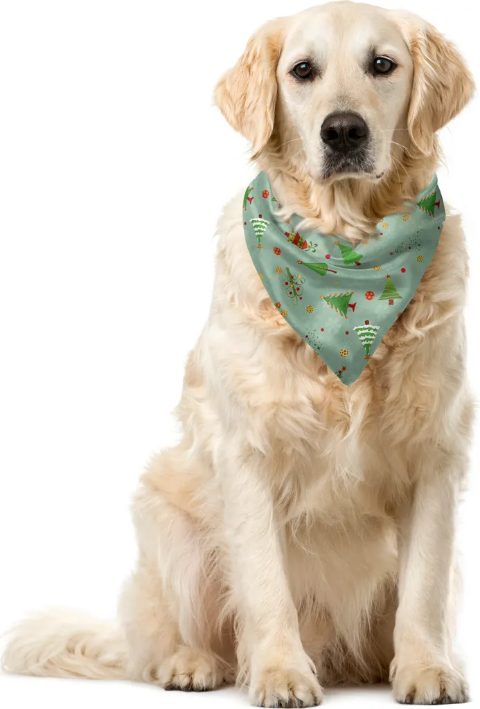 Accessorio Natale Cane Gatto ABAKUHAUS - Bandana 40cm Xmas Tree