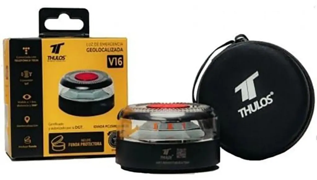 Thulos TH-V16-2 DGT feu d'avertissement connecté V16 pour voiture noir