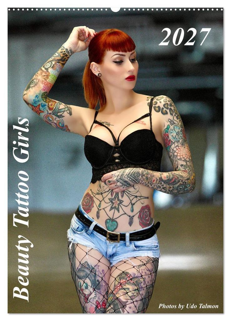Beauty Tattoo Girls 2027 (Wandkalender 2027 DIN A2 hoch), CALVENDO Monatskalender