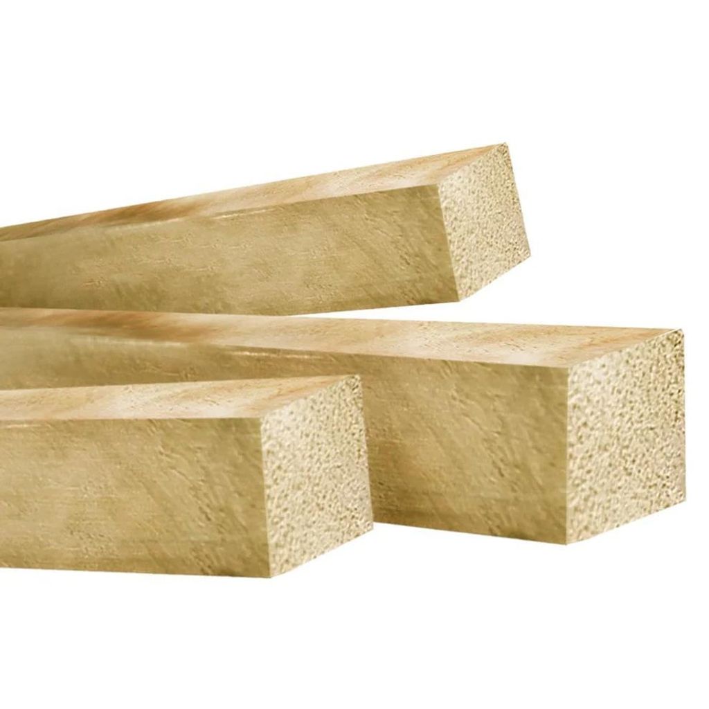 Geschliffene Holzbalken 4x4x203 cm - 10-teiliges Set