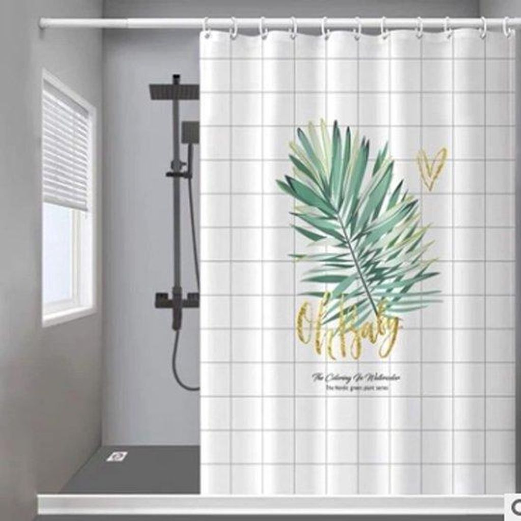 Duschvorhang Art Deco 180x180cm Plastik mit Haken