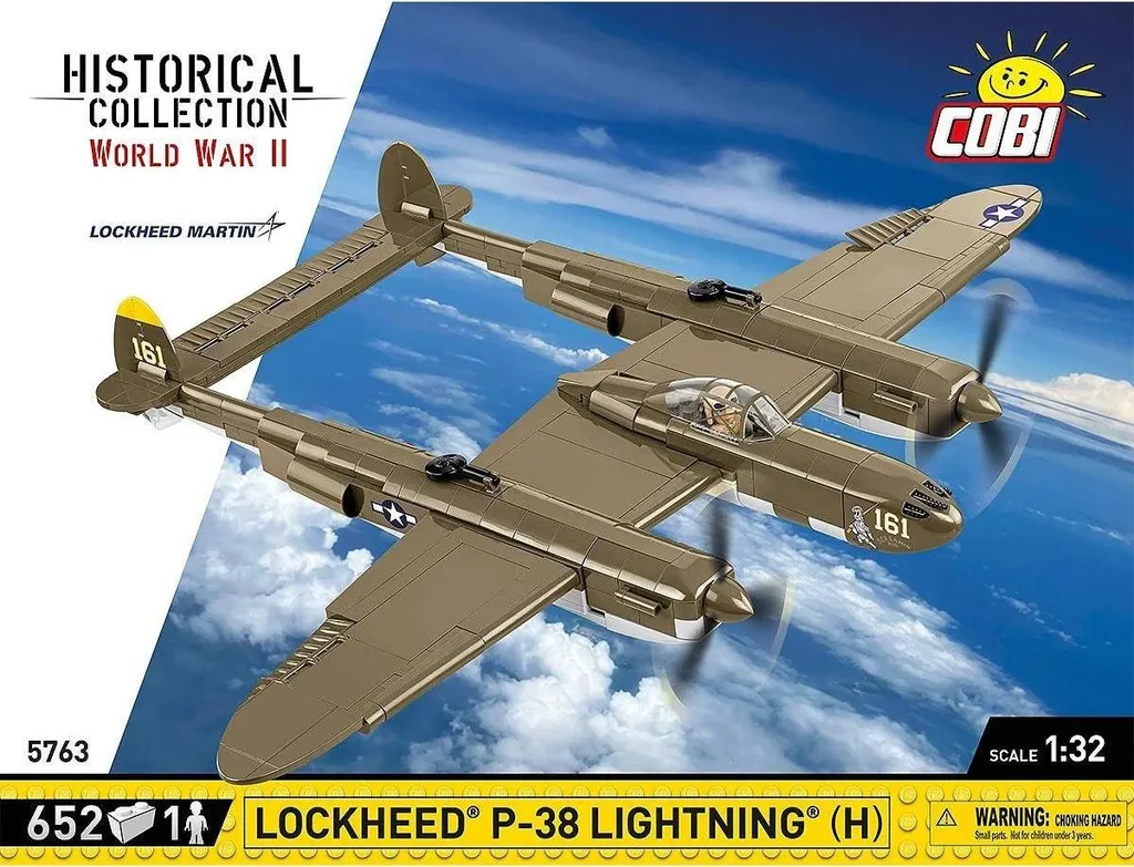 Lockheed P-38H Lightning Cobi 5763 avec décorations imprimées 650 pcs - 3