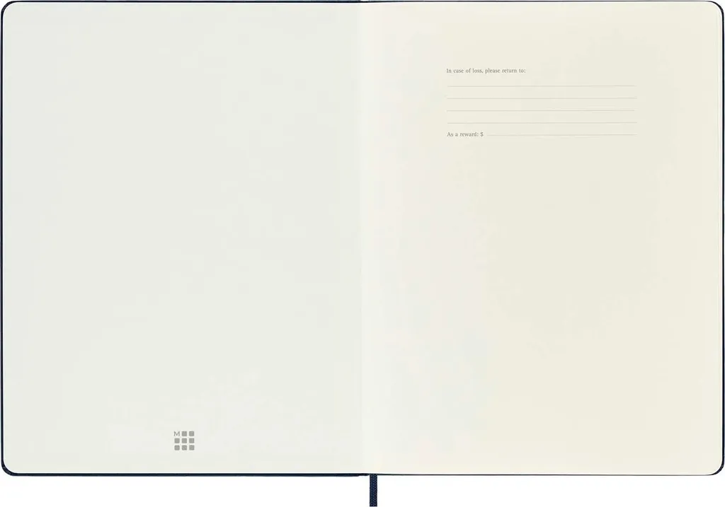 Moleskine Carnet de Notes XLarge Pages Blanches Couverture Rigide Saphir