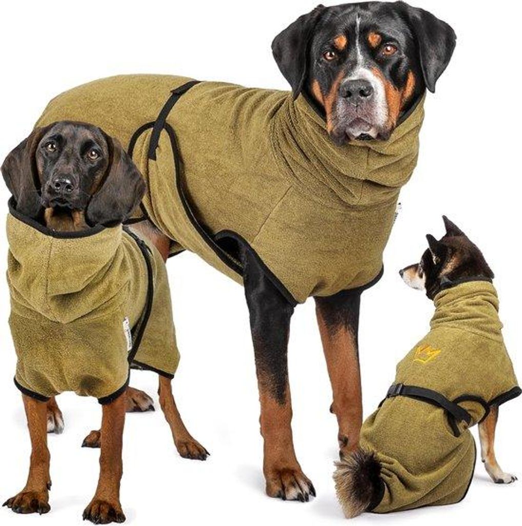 Kleiner Baumwoll-Hundebademantel mit Feuchtigkeitsabsorptionsfunktion für kleine Hunde.