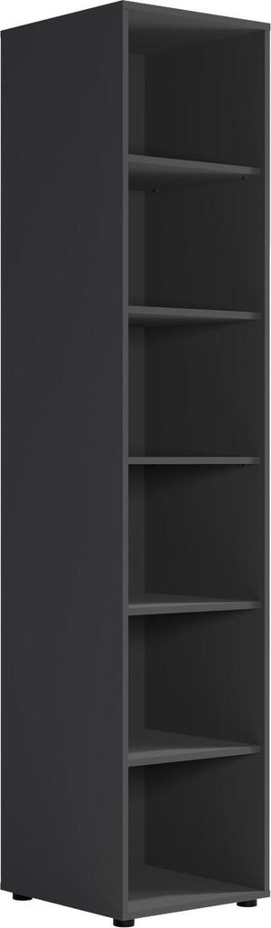 Regal MAXIONE MX-08 Standregal Bücherregal Beischrank 45x205 Bücherregal Modern (Schwarz Matt)