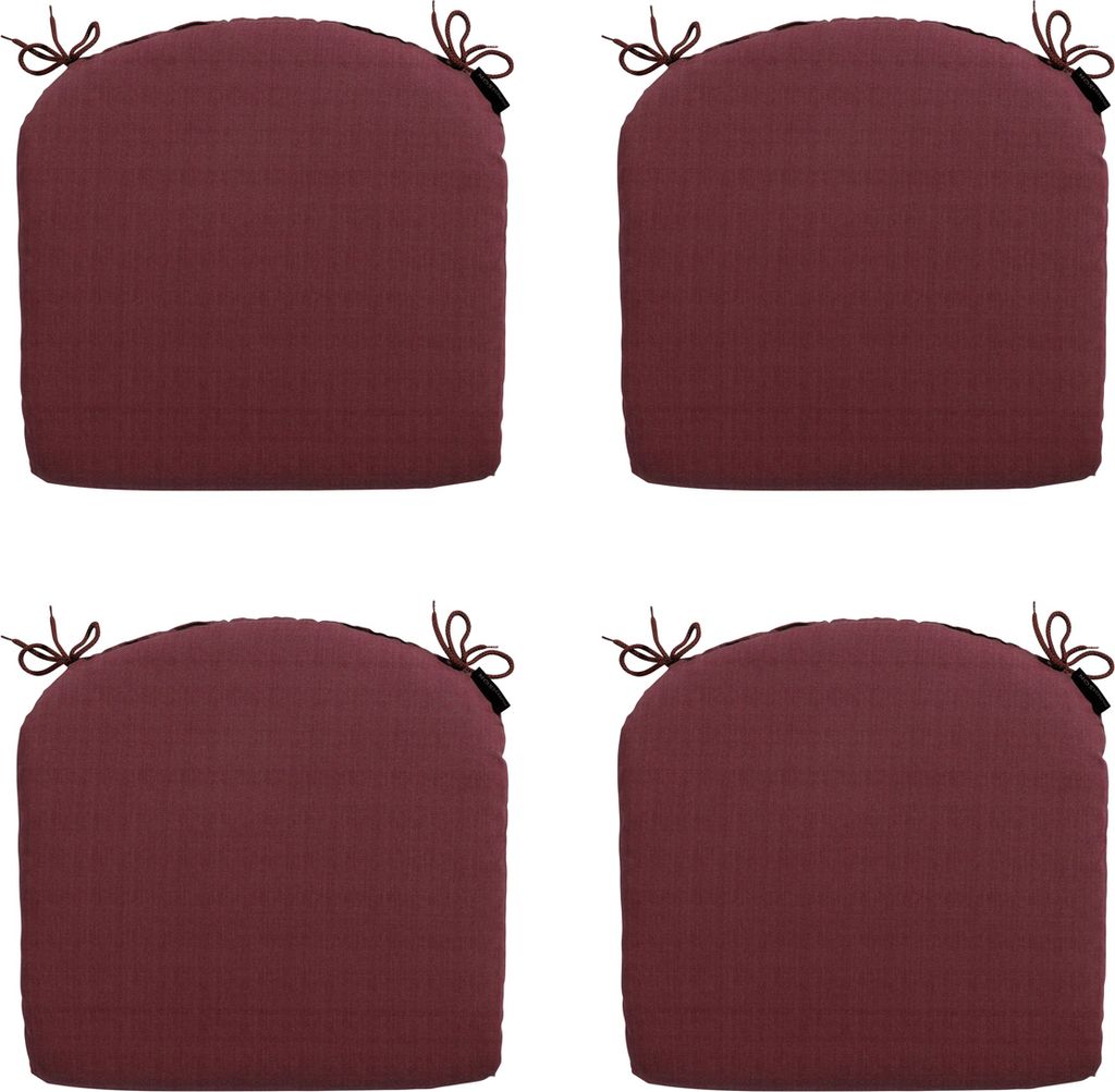Madison - Sitzkissen Panama bordeaux - Ca. 46x48 cm - 4er-Set