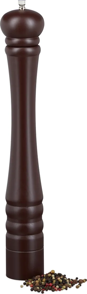 Relaxdays Set 2 Macinapepe Giganti 40cm Legno Marrone - Idea Regalo