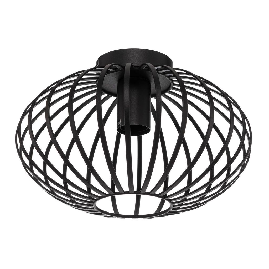 Lindby Deckenleuchte Maivi, schwarz, 30 cm, Eisen, Käfig
