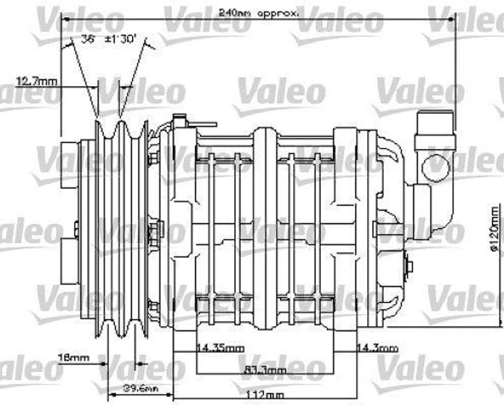Réparer votre clim avec le Compresseur VALEO 815800 - 150 ml - 7,87 kg