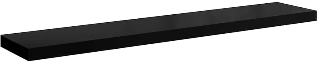 Scaffale Galleggiante Nero Lucido 120cm vidaXL | Mensola Moderna MDF