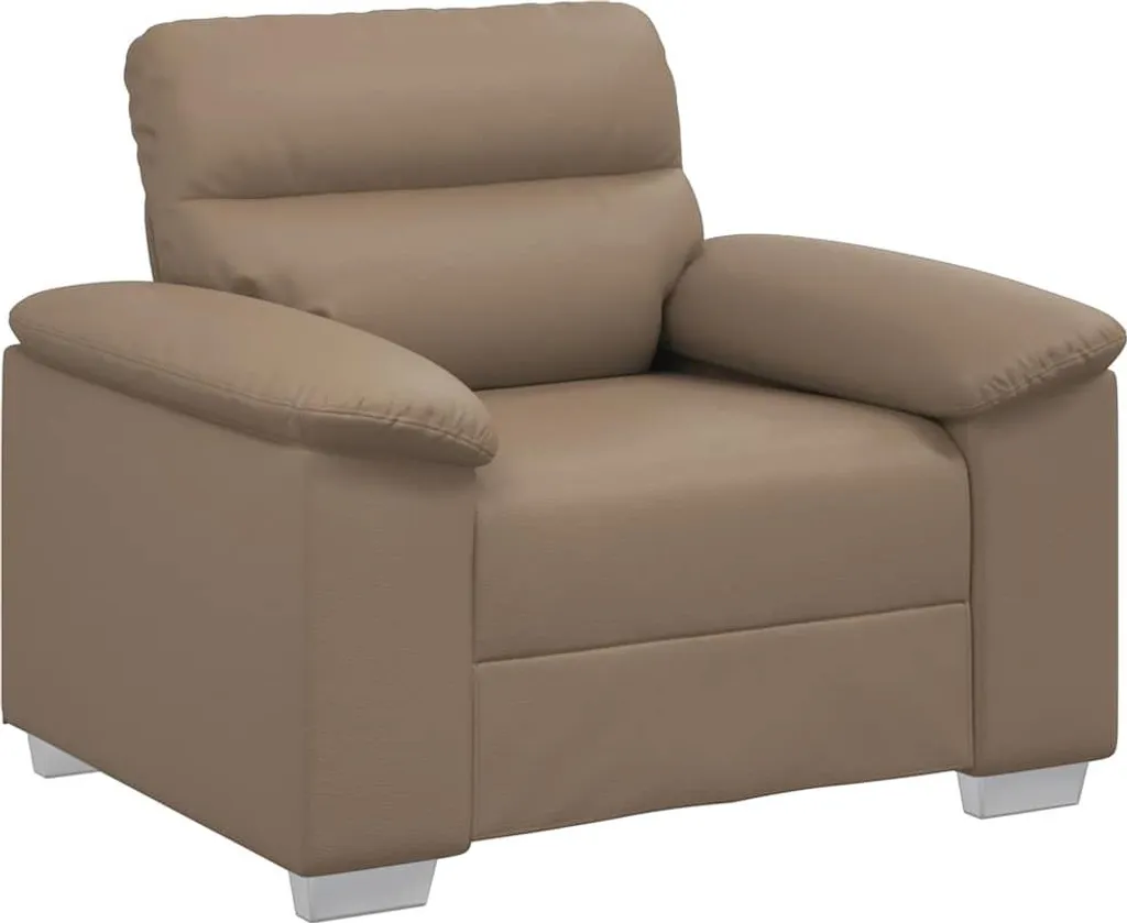 Fauteuil vidaXL marron cappuccino 100x81x84 cm en simili cuir chic