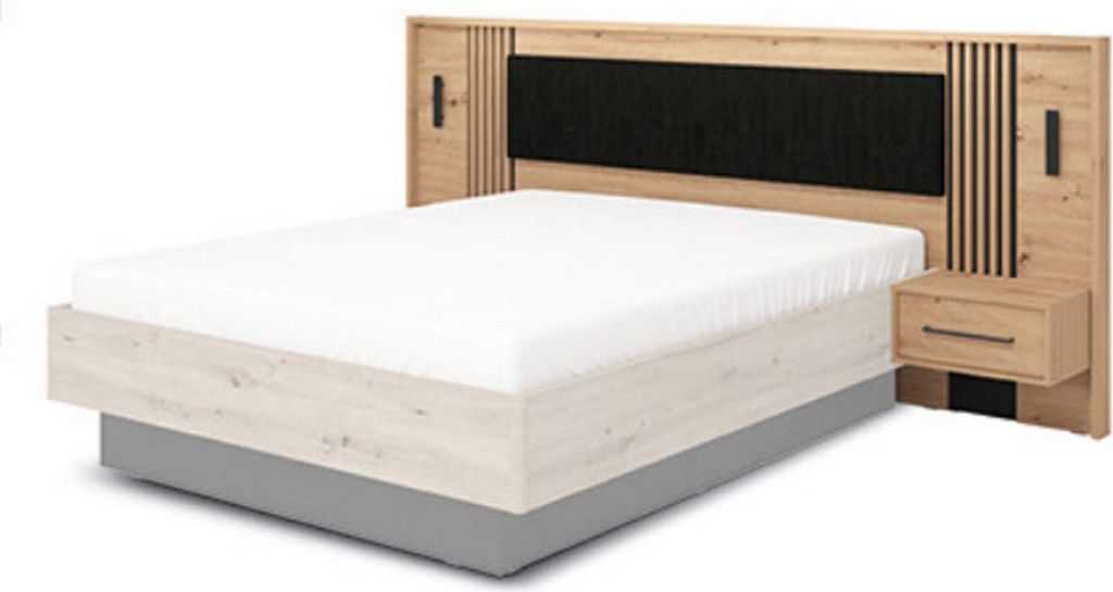 Dmora Nachttisch Cetraro 94x35x116h cm Braun, eine Schublade, ein Regal