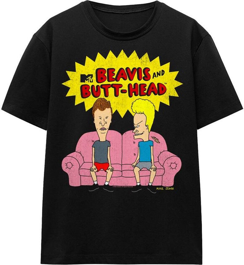 Beavis & Butthead - "Couch OG" T-Shirt für Herren/Damen Uni TV15480 (S) (Schwarz)