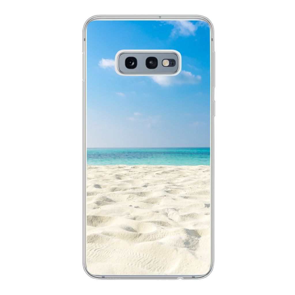 MuchoWow Handyhülle Schutzhülle Hülle für Samsung Galaxy S10e Tropisch - Strand - Meer Silikon Softcase Handy Hülle - Handy
