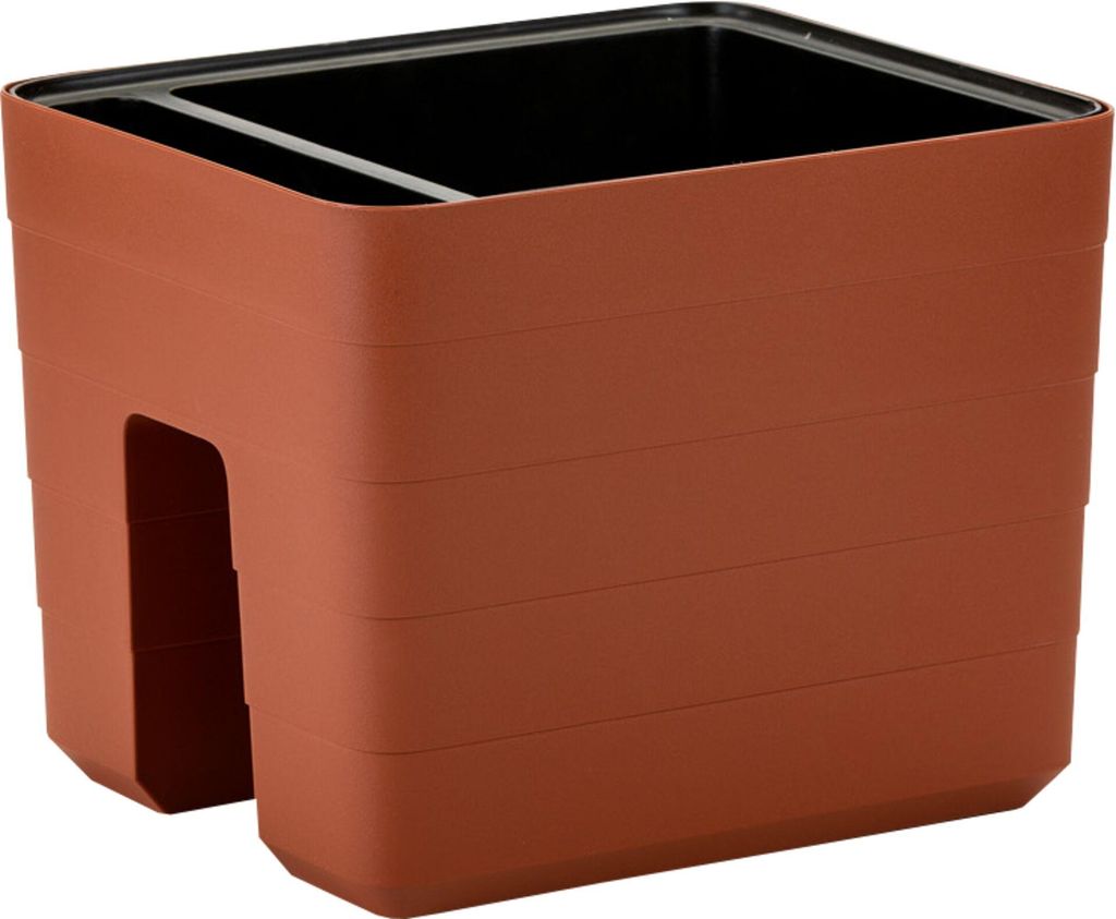 Samozavlažovací box BERBERIS na zábradlie + knôty 30x26x24h Obrázok produktu 