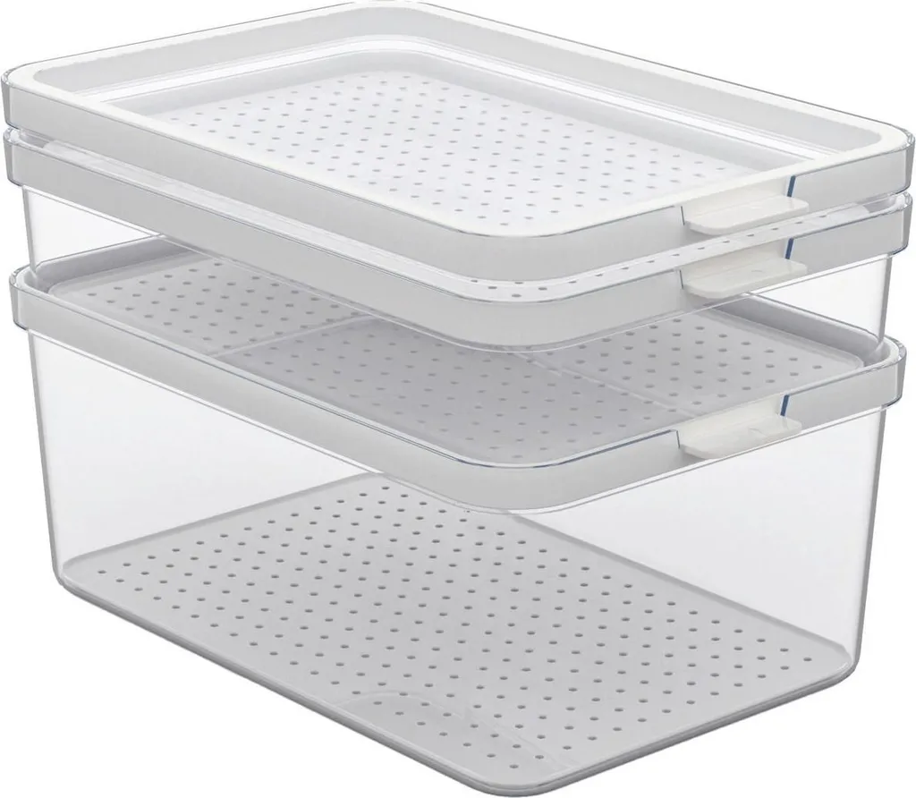 Rotho Cauma Set Contenitori Alimentari Frigo 1.3L+2.6L+4.65L BPA Free