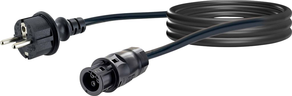 Schwaiger Wechselrichter-Anschlusskabel Batterie->Schuko 5m