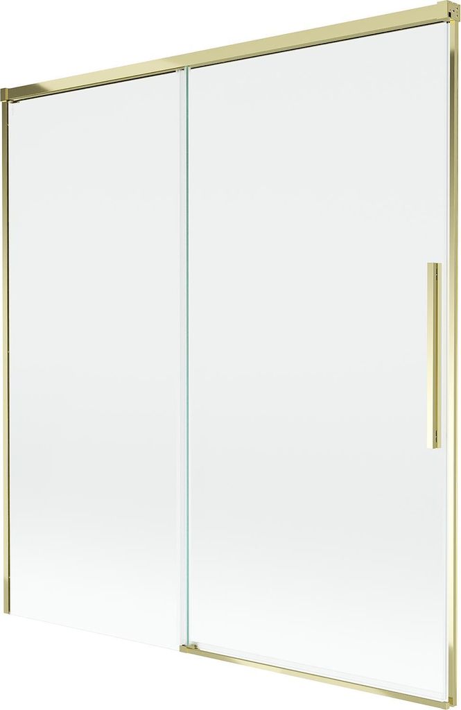 Mexen Rox Badewanne Paravent 2-flügelig zum Schieben 100 x 150 cm, transparent, Chrom - 8C9-100-003-01-00