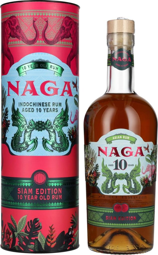 Naga 10 Years Old Indochinese Rum SIAM EDITION 40% Vol. 0,7l in Geschenkbox