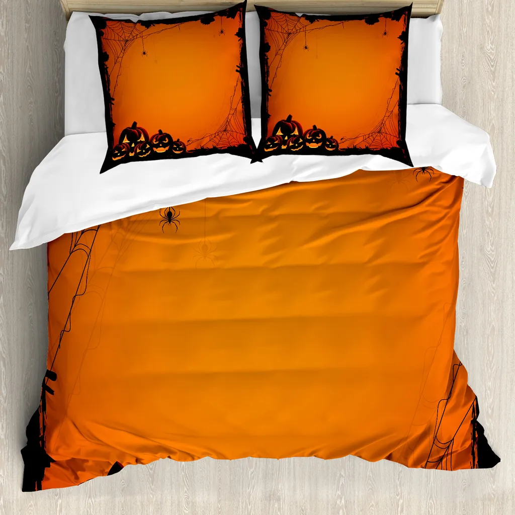 Set Copripiumino Zucca Halloween ABAKUHAUS Antiallergico 155x220