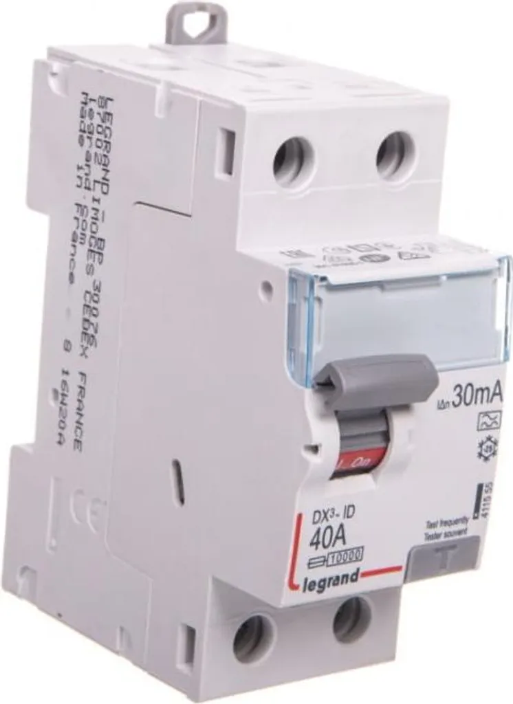 Interrupteur différentiel 2P 40A 30mA Type A Legrand DX3 411555