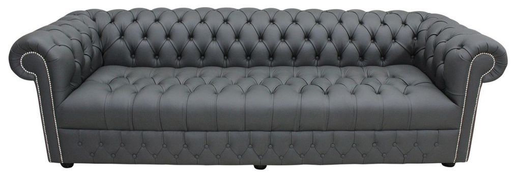 XXL Big Sofa Couch Chesterfield 480cm Polster Sofas 4 Sitzer Leder Textil #216