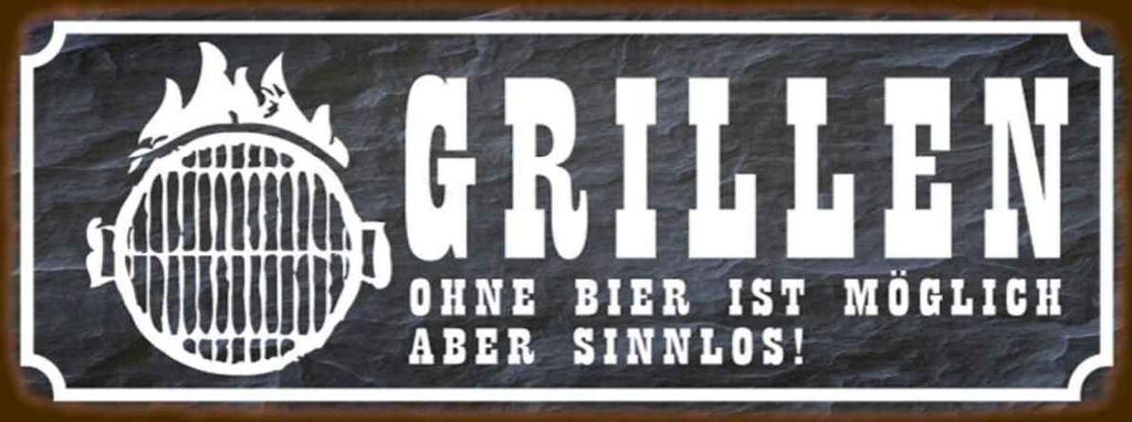 vianmo Holzschild 10x27 cm Grillen ohne Bier ist möglich Essen Trinken