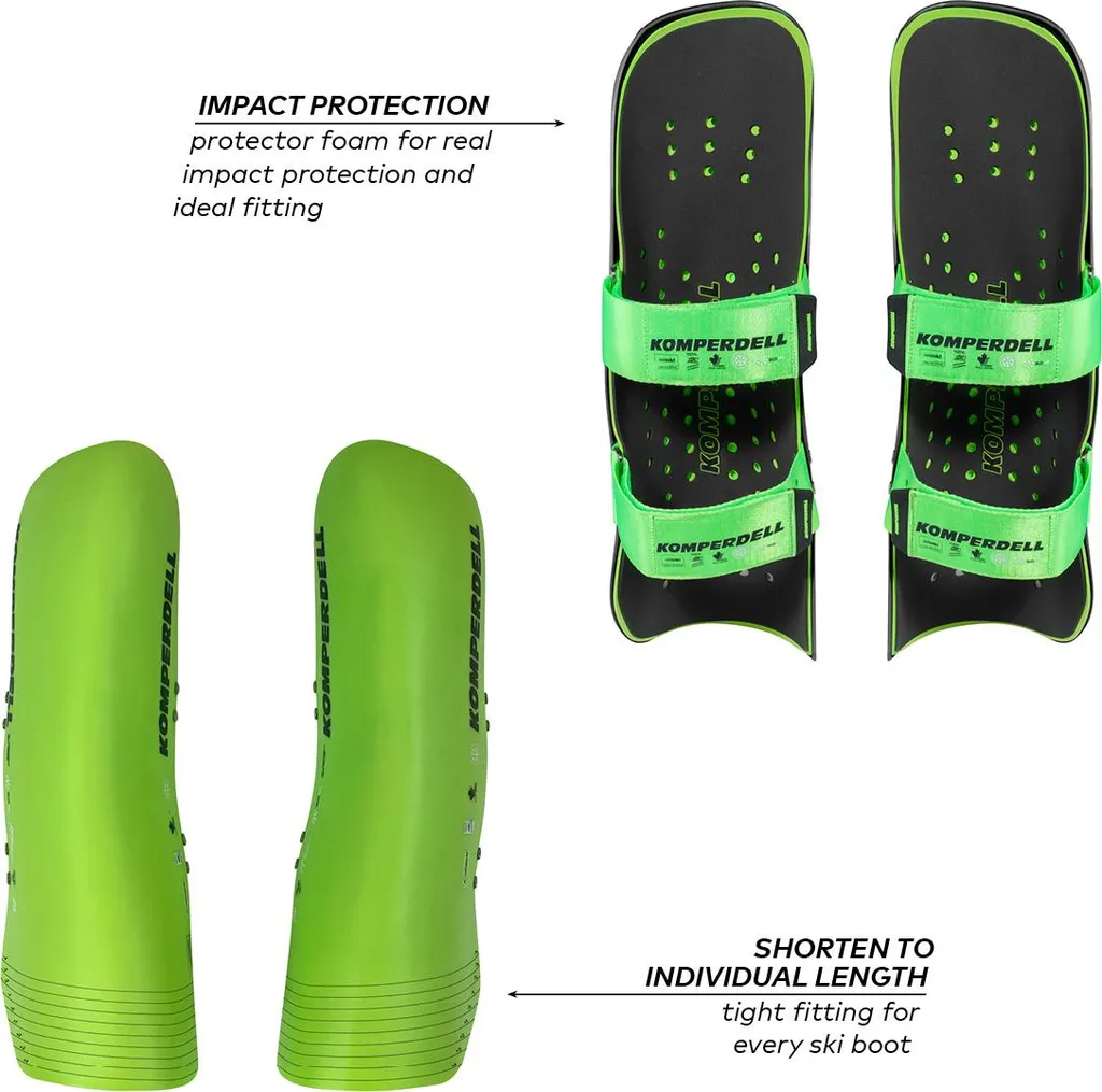 Protège-tibias de ski Junior Komperdell World Cup Vert Taille S Ski