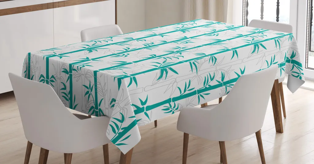 Tovaglia ABAKUHAUS 140x240: Effetto Seta e Design Bambù Chic