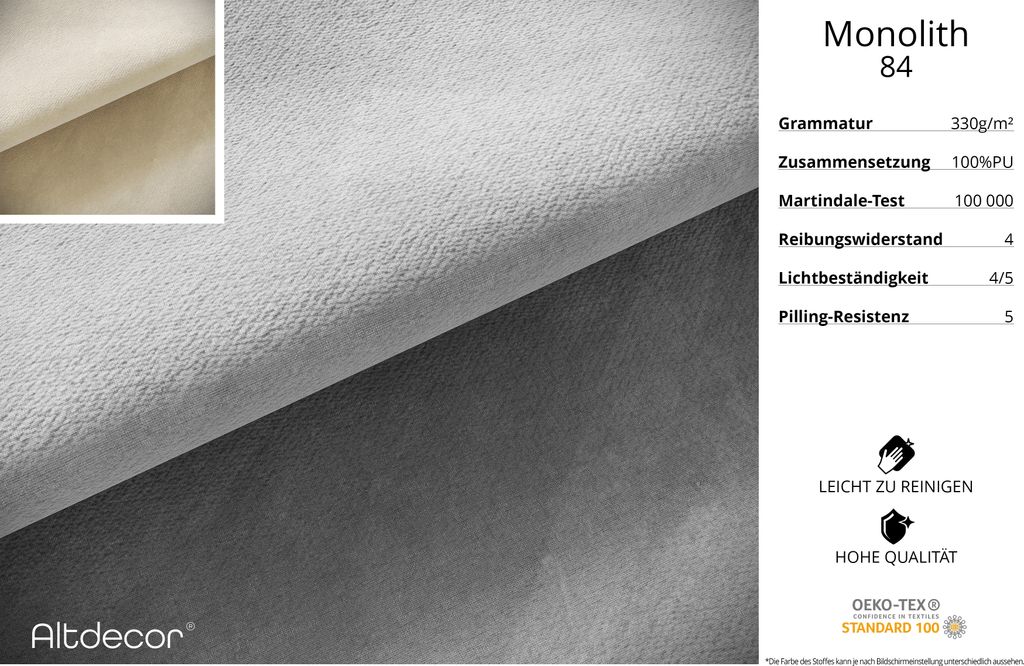 ALTDECOR Polsterbett mit Bettkasten - LARO 180x200 Hellgrau und Lattenrost, Bett mit Matratze H3/H4, Kopfteil, Boxbett, Doppelbett mit Stauraum