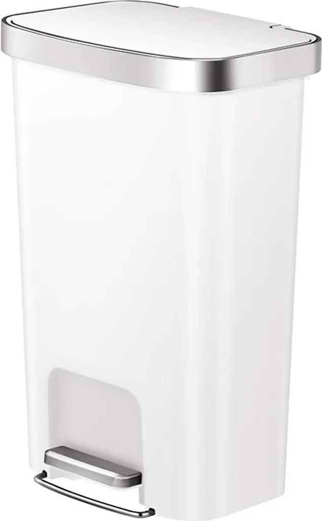 EKO Hana 1 Poubelle à Pédale 2x25 Litres en Plastique Blanc Résistant