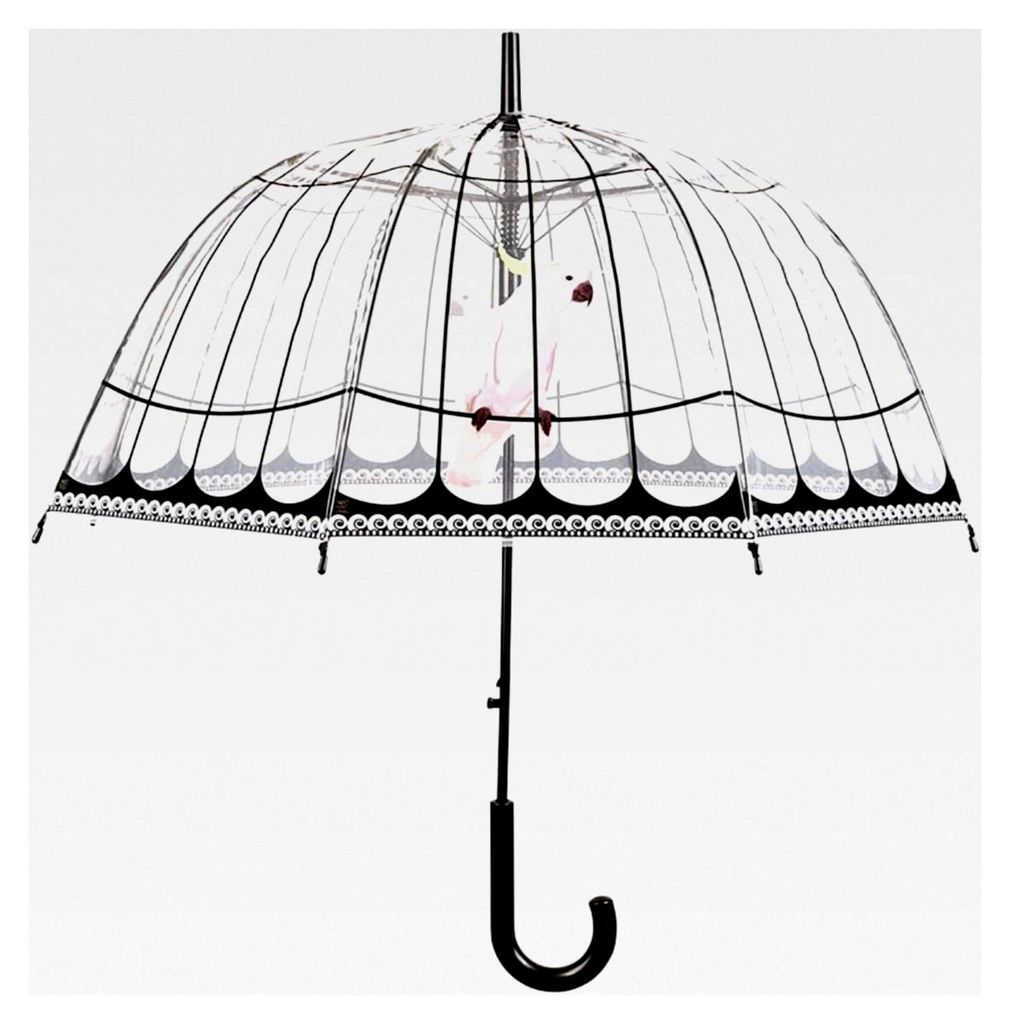 Regenschirm im Vogelkäfig-Design aus Polyester/Stahl, Ø 81 x 83 cm, Kunststoffgriff