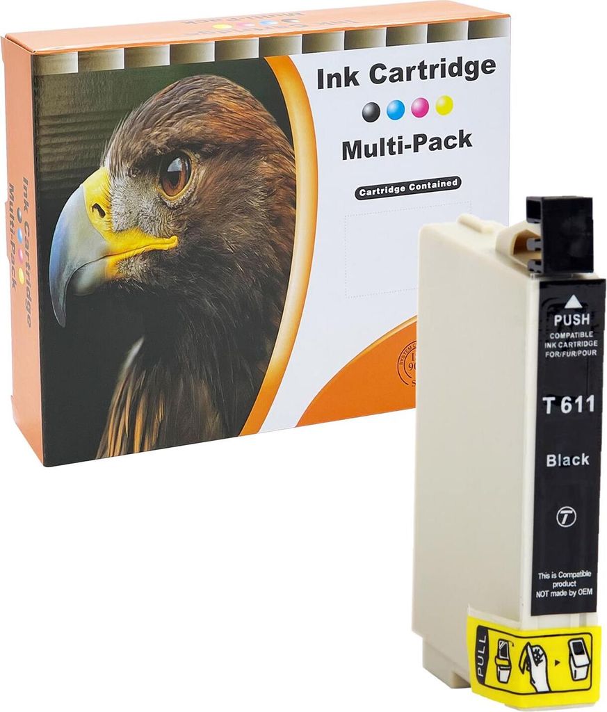 D&C Tintenpatronen ersetzt Epson T611 BLACK