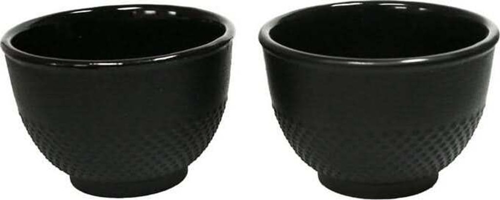 Cookinglife Teetassen - Gusseisen - Schwarz - 2 Stück