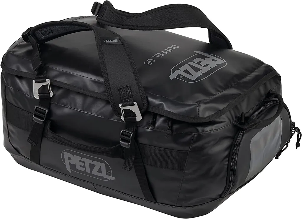 Petzl Duffel 65 Sacco Trasporto Nero: Robustezza Professionale Garantita