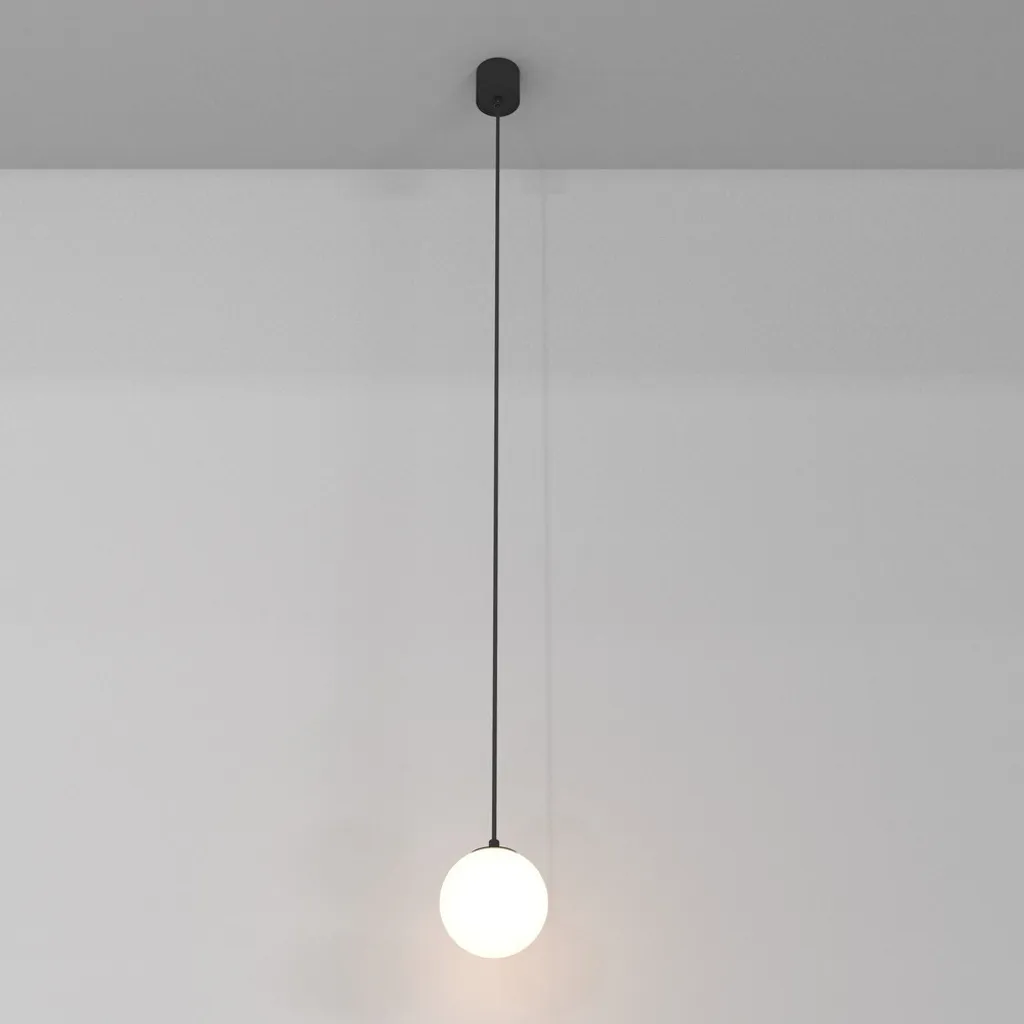 Suspension LED Maytoni Luna 3000K - Luminaire de plafond chic noir blanc