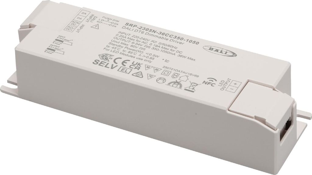 CONNEX SRP-2305N-36CC350-1050 Dali / PUSH DT6 NFC Netzteil bis 36W 350-1050mA