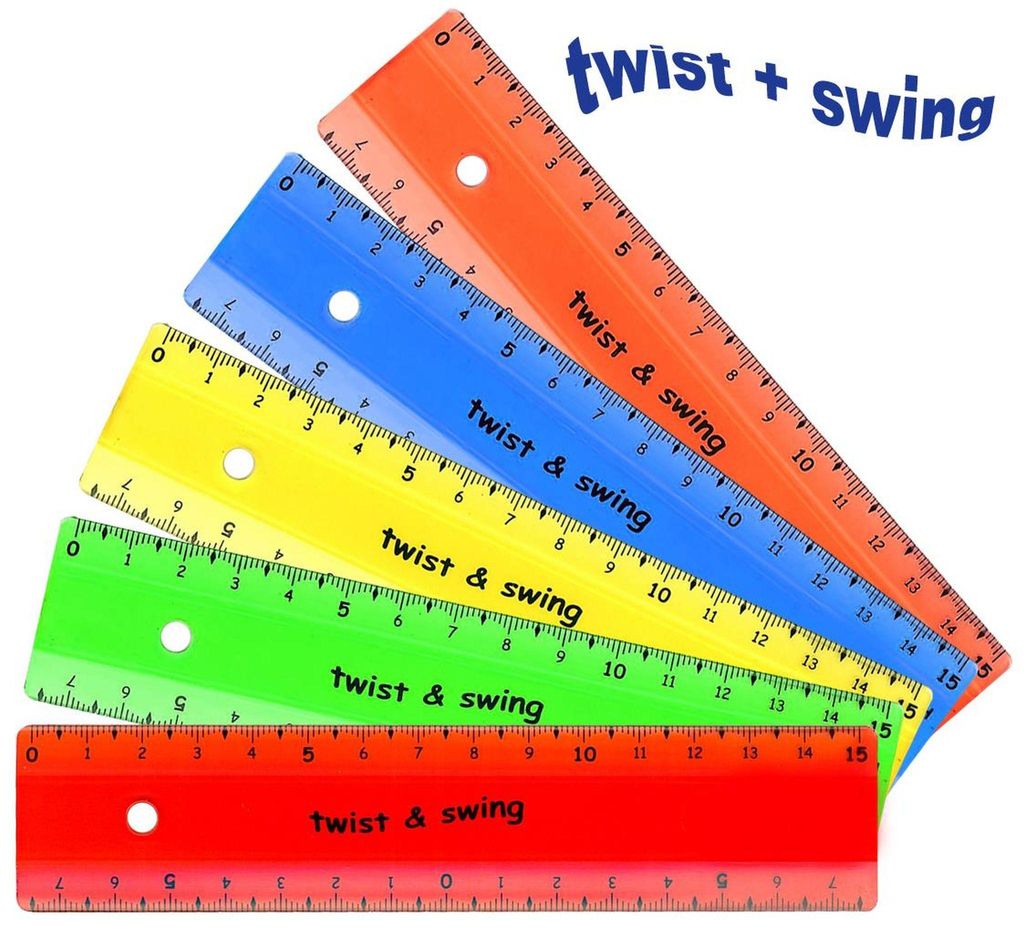 Standardgraph Lineal twist & swing 15 cm flexibel, 25x farbig sortiert