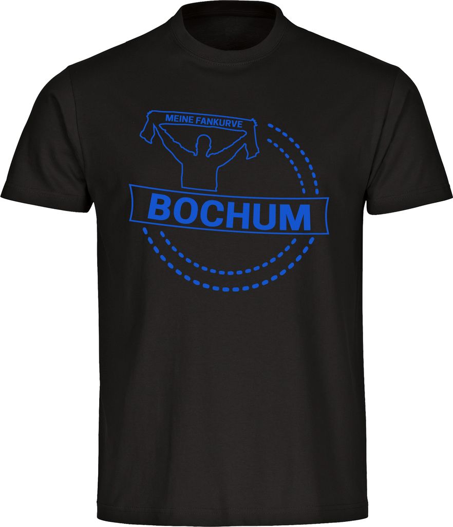 multifanshop Kinder T-Shirt - Bochum - Meine Fankurve, schwarz, Größe 176