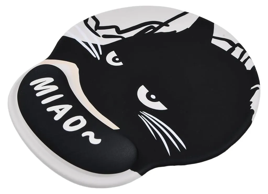 Tapis de souris chat avec repose-poignet ergonomique original et fun