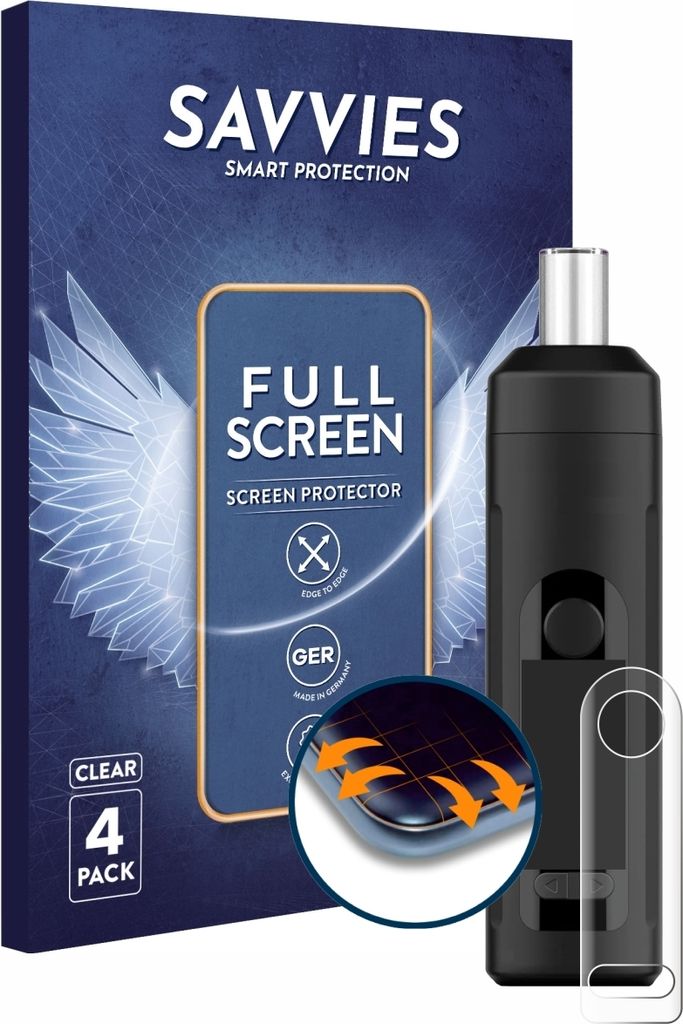 4x Savvies Fullscreen Schutzfolie für Norddampf Relict Displayschutz Folie Fullcover Klar Transparent