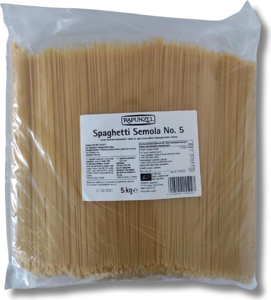 Rapunzel Bio Spaghetti No 5 2x5 kg