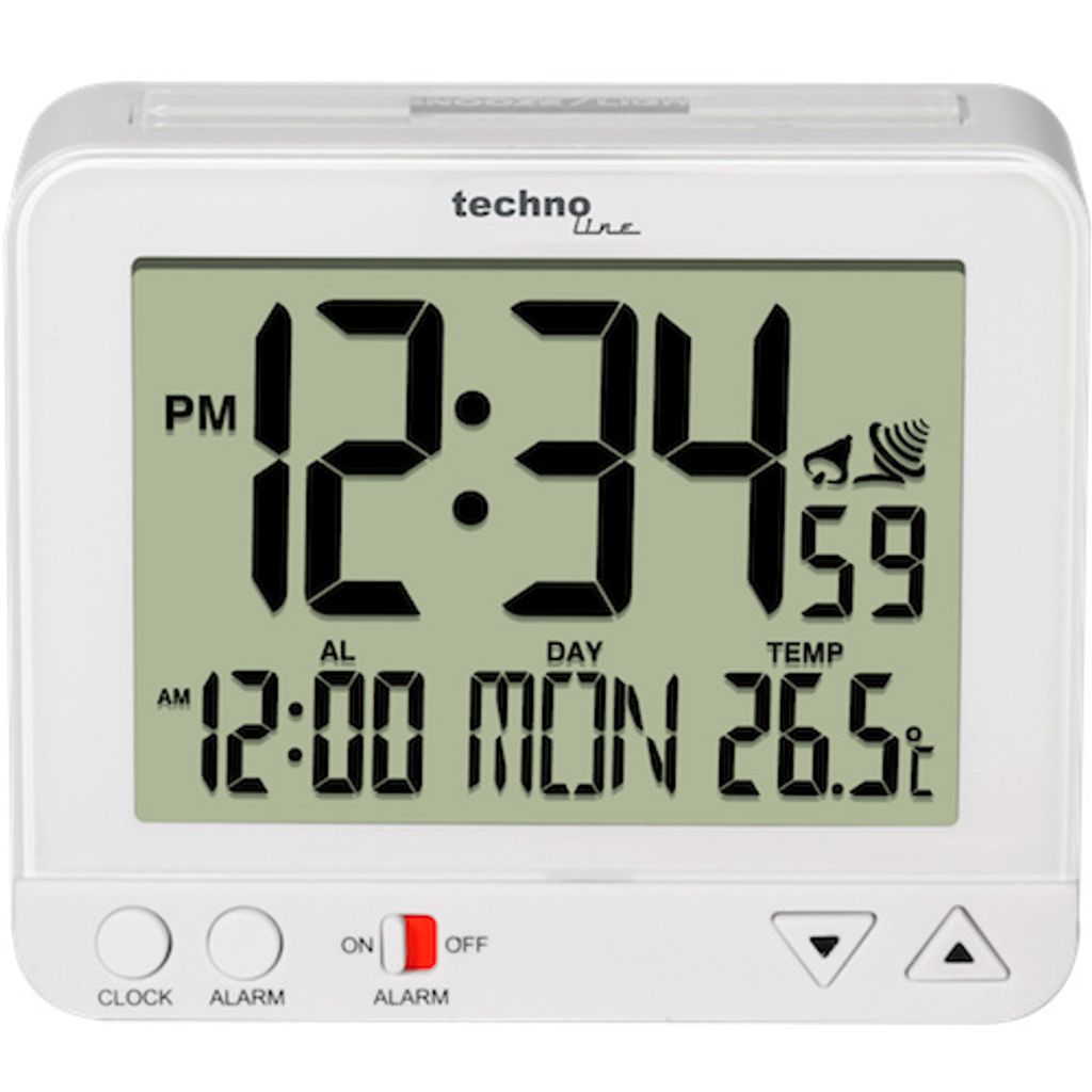 TECHNOLINE Horloge radio avec veilleuse blanche Image du produit 