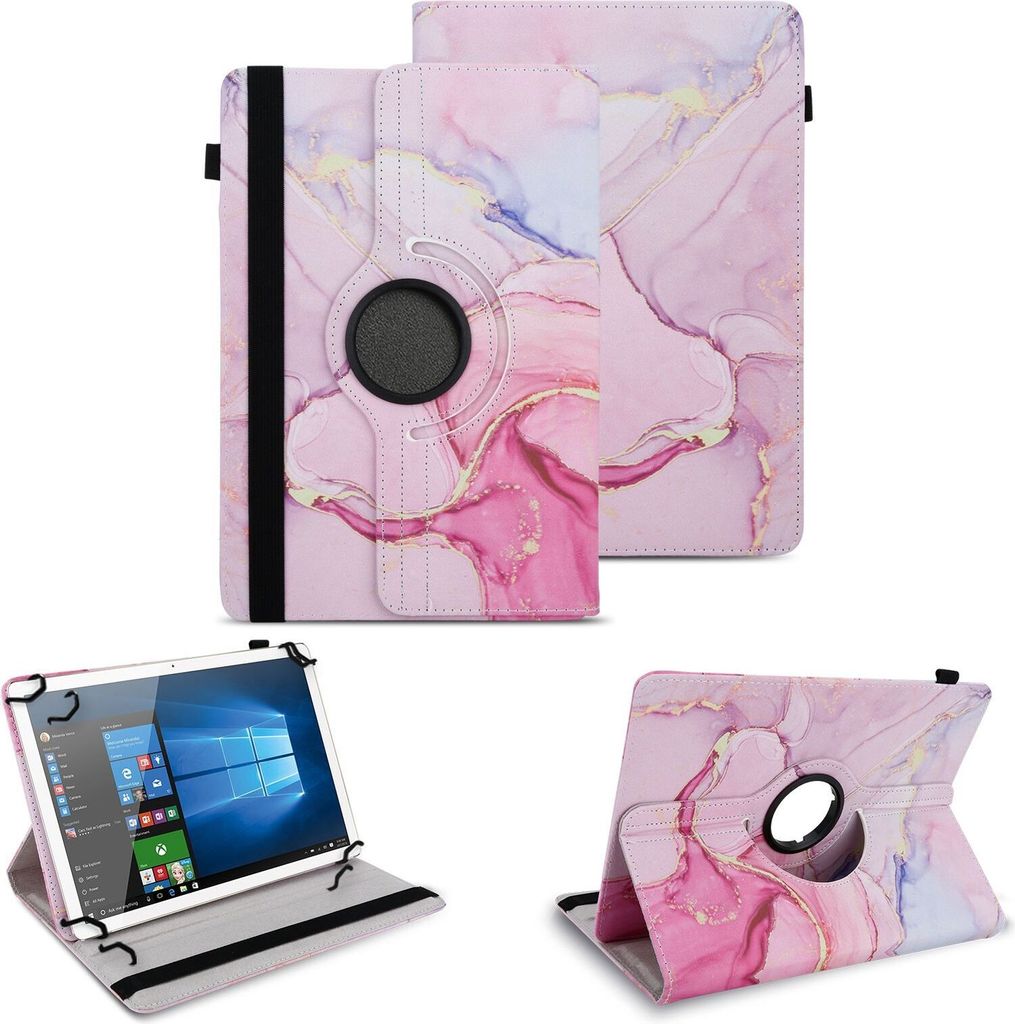 Tablet Hülle für 10 10.1 10.4 bis 11 Zoll Schutzhülle Tasche Universal DrehbarFarben:Motiv 19