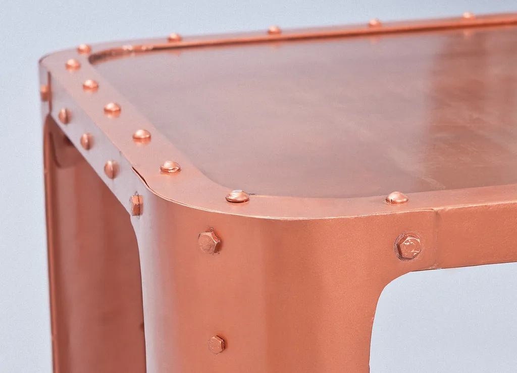 Petite Table Basse en Cuivre Gorwan pour Salon Moderne - Design Compact - 3