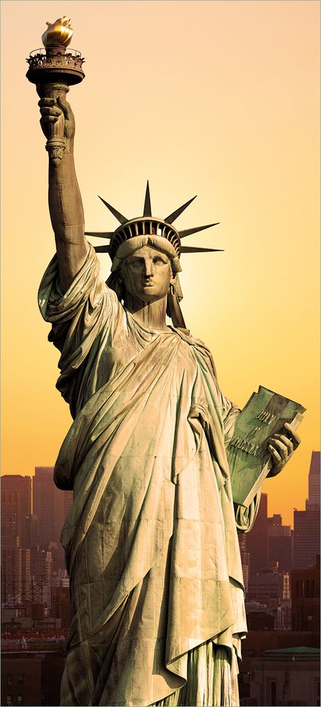 Türtapete Türposter Freiheitsstatue New York - Größe: 93 x 205 cm
