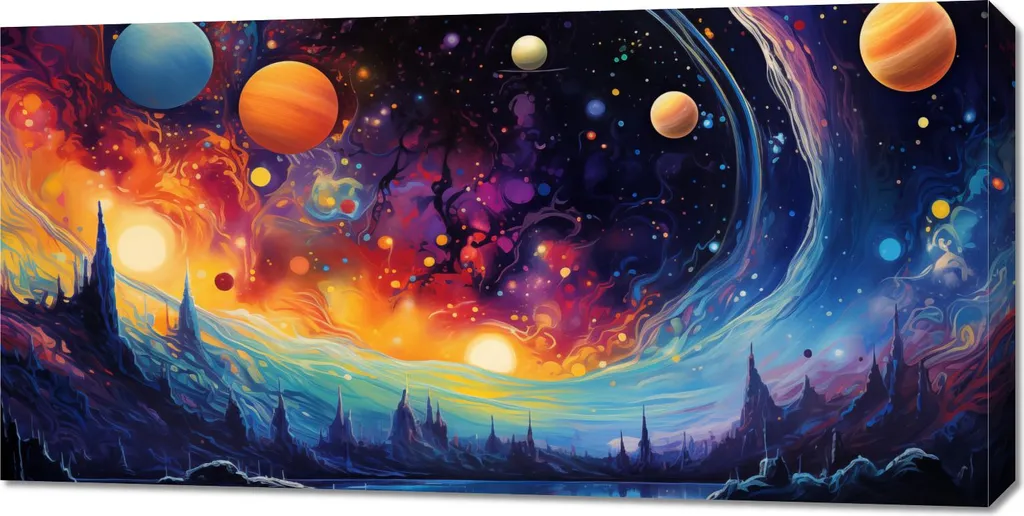 Toile Orchestre Intergalactique 100 x 50 cm - Impression HD Grand Format
